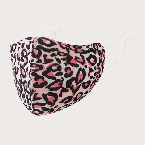 Leopaed print pink mask - Picture 4 of 6